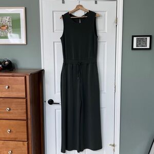 Spanx air essentials green sleeveless wide leg jumpsuit Large - EUC
